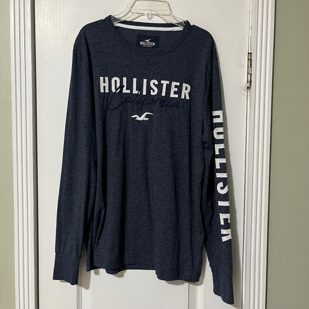 Hollister “California” Embroidered Logo Long Sleeve Shirt/Size Medium…